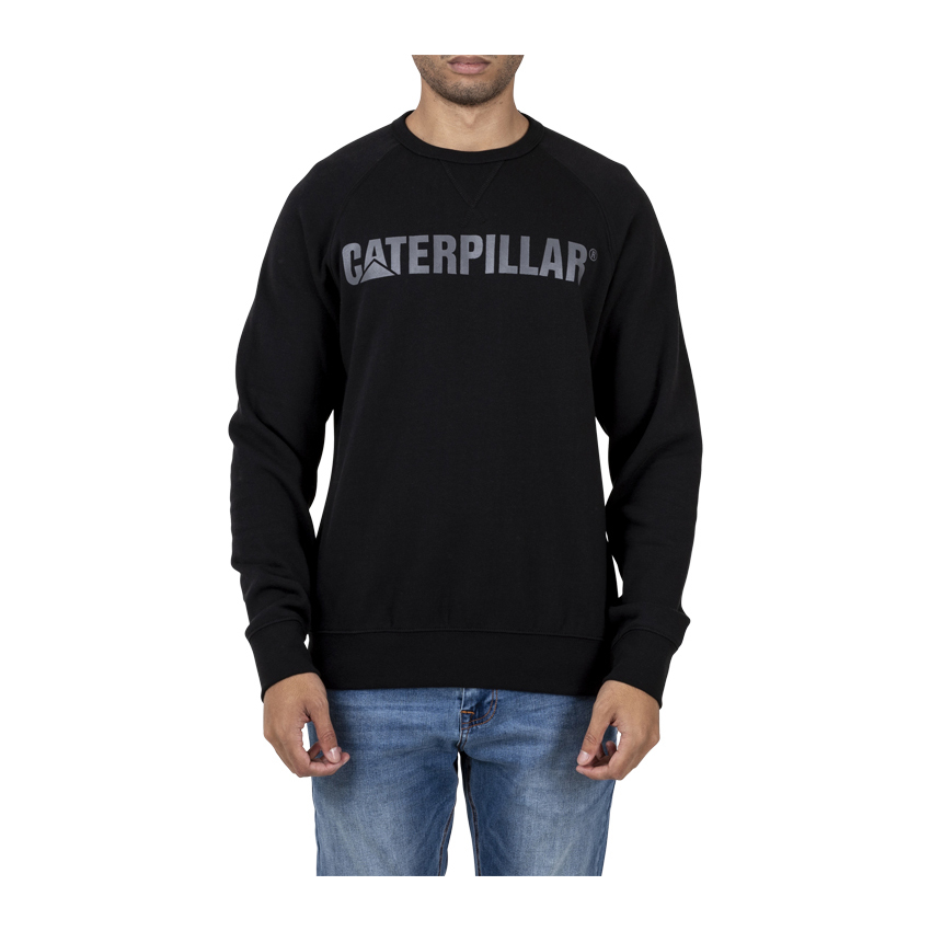 Caterpillar Sweatshirts Online UAE - Caterpillar Foundation Crewneck Mens - Black MWLGDP943
